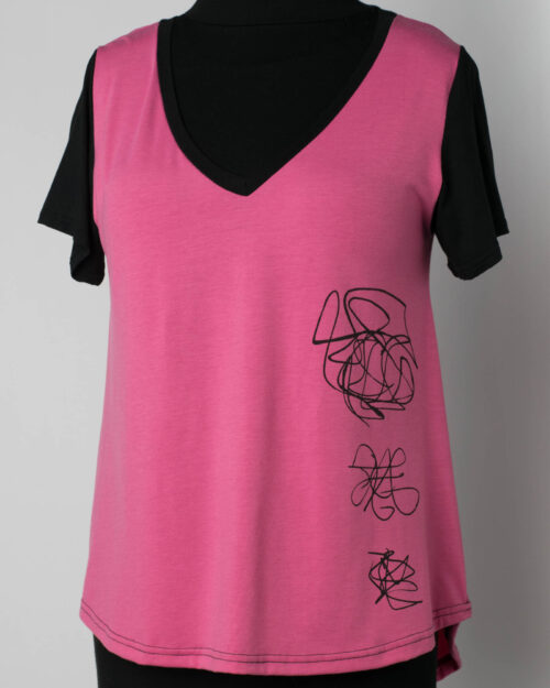 Remera manga corta escote V [5121] talle 3