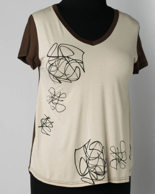 Remera manga corta escote V [5120] talle 1